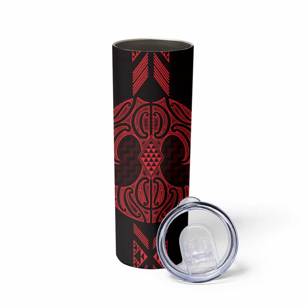 Whero Maori Ta Moko Poutama Art Skinny Tumbler