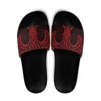 Whero Maori Ta Moko Poutama Art Slide Sandals - Polynesian Pride