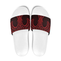 Whero Maori Ta Moko Poutama Art Slide Sandals - Polynesian Pride