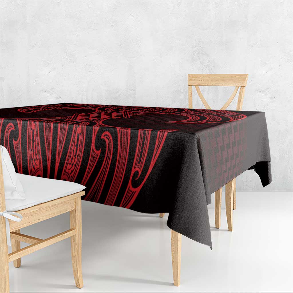Whero Maori Ta Moko Poutama Art Tablecloth LT9 - Polynesian Pride