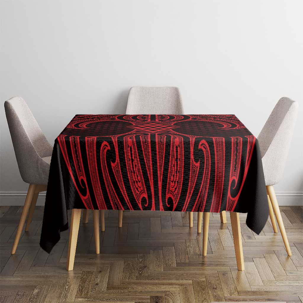 Whero Maori Ta Moko Poutama Art Tablecloth LT9 - Polynesian Pride