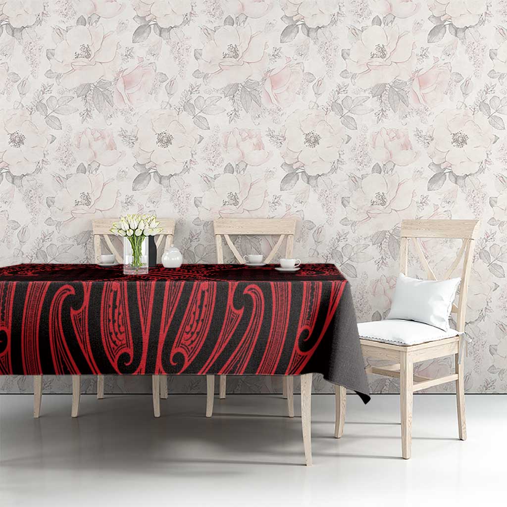 Whero Maori Ta Moko Poutama Art Tablecloth LT9 - Polynesian Pride