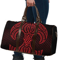 Whero Maori Ta Moko Poutama Art Travel Bag - Polynesian Pride