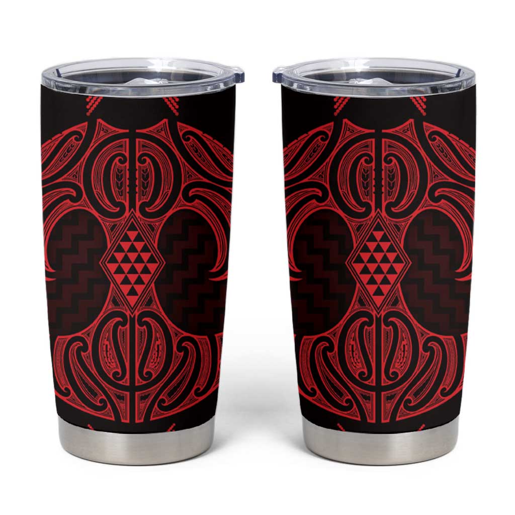 Whero Maori Ta Moko Poutama Art Tumbler Cup