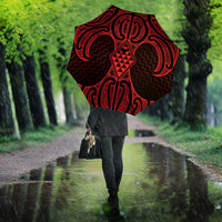 Whero Maori Ta Moko Poutama Art Umbrella - Polynesian Pride