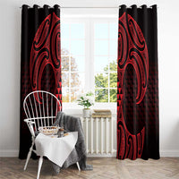 Whero Maori Ta Moko Poutama Art Window Curtain