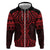 Whero Maori Ta Moko Poutama Art Zip Hoodie