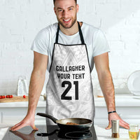 New Zealand Rangatira Custom Apron All White Niho Taniwha Maori Tribal - Polynesian Pride