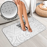 New Zealand Rangatira Custom Bathroom Set All White Niho Taniwha Maori Tribal - Polynesian Pride