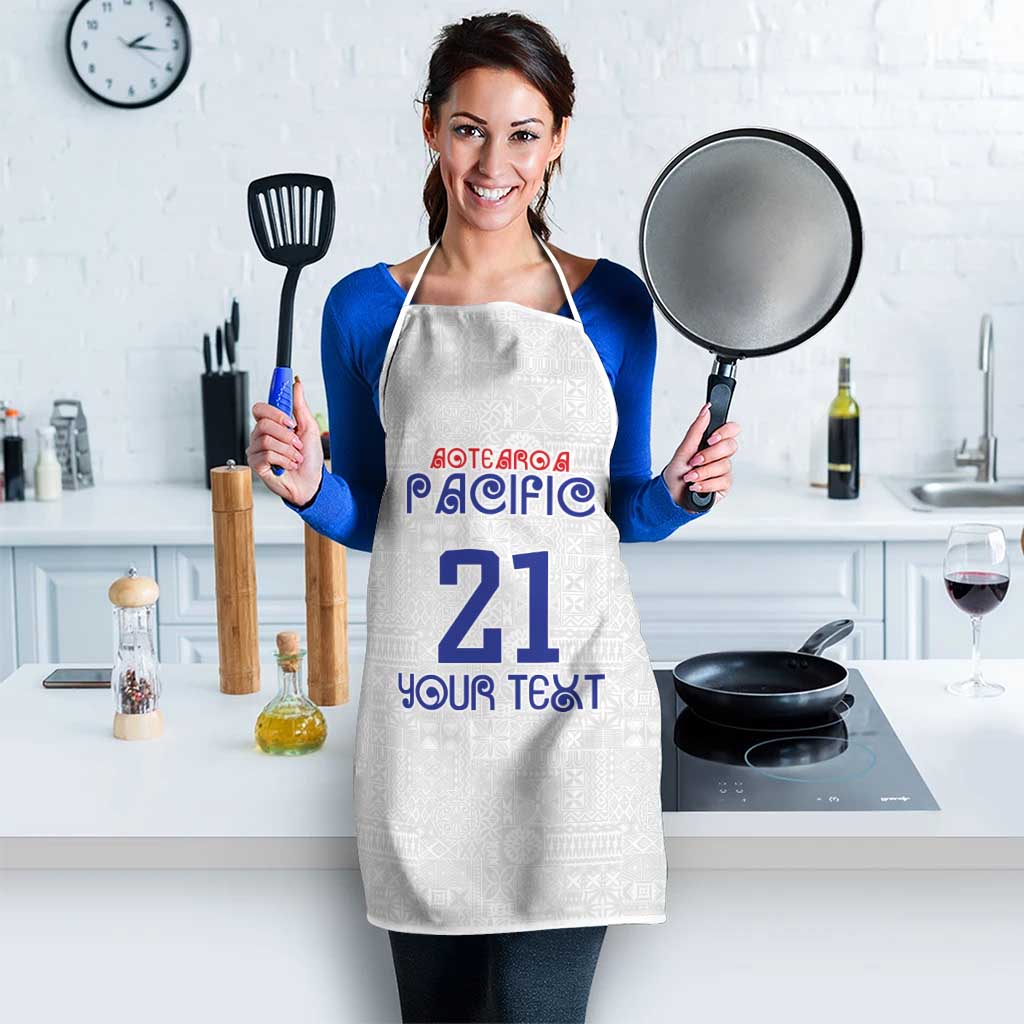 New Zealand Rugby Pacific Personalised Apron Maori Style Tribal Tapa Pattern - Polynesian Pride