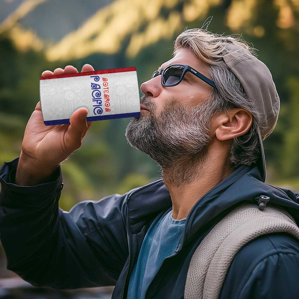 New Zealand Rugby Pacific Personalised 4 in 1 Can Cooler Tumbler Maori Style Tribal Tapa Pattern