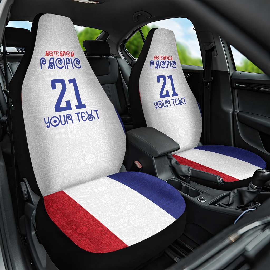 New Zealand Rugby Pacific Personalised Car Seat Cover Maori Style Tribal Tapa Pattern