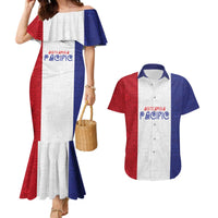 New Zealand Rugby Pacific Personalised Couples Matching Mermaid Dress and Hawaiian Shirt Maori Style Tribal Tapa Pattern