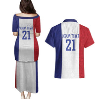 New Zealand Rugby Pacific Personalised Couples Matching Puletasi and Hawaiian Shirt Maori Style Tribal Tapa Pattern