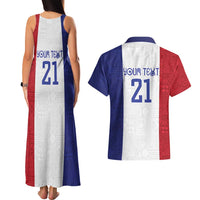 New Zealand Rugby Pacific Personalised Couples Matching Tank Maxi Dress and Hawaiian Shirt Maori Style Tribal Tapa Pattern