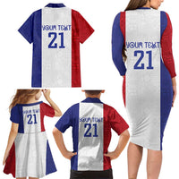 New Zealand Rugby Pacific Personalised Family Matching Long Sleeve Bodycon Dress and Hawaiian Shirt Maori Style Tribal Tapa Pattern