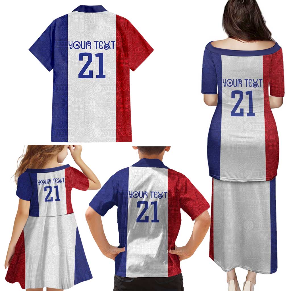 New Zealand Rugby Pacific Personalised Family Matching Puletasi and Hawaiian Shirt Maori Style Tribal Tapa Pattern