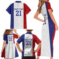 New Zealand Rugby Pacific Personalised Family Matching Short Sleeve Bodycon Dress and Hawaiian Shirt Maori Style Tribal Tapa Pattern