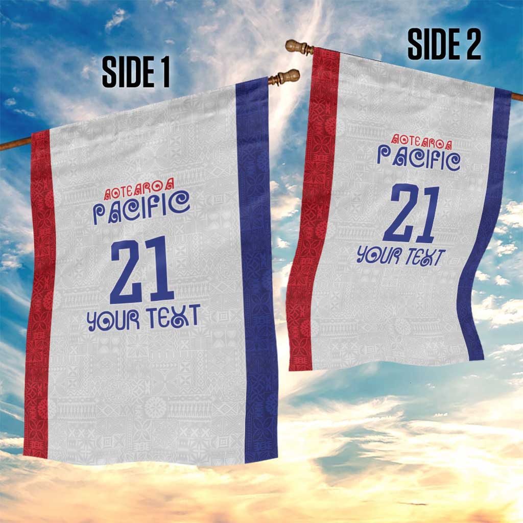 New Zealand Rugby Pacific Personalised Garden Flag Maori Style Tribal Tapa Pattern