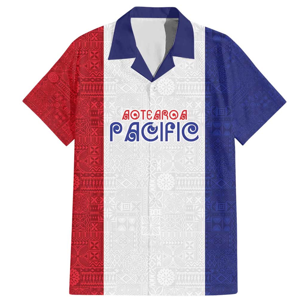 New Zealand Rugby Pacific Personalised Hawaiian Shirt Maori Style Tribal Tapa Pattern