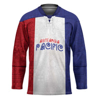 New Zealand Rugby Pacific Personalised Hockey Jersey Maori Style Tribal Tapa Pattern - Polynesian Pride