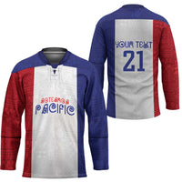 New Zealand Rugby Pacific Personalised Hockey Jersey Maori Style Tribal Tapa Pattern - Polynesian Pride