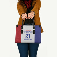 New Zealand Rugby Pacific Personalised Leather Bag Maori Style Tribal Tapa Pattern - Polynesian Pride