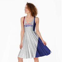 New Zealand Rugby Pacific Personalised Midi Dress Maori Style Tribal Tapa Pattern - Polynesian Pride