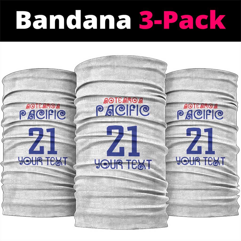 New Zealand Rugby Pacific Personalised Neck Gaiter Maori Style Tribal Tapa Pattern - Polynesian Pride