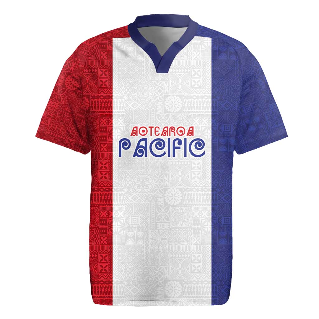 New Zealand Rugby Pacific Personalised Rugby Jersey Maori Style Tribal Tapa Pattern