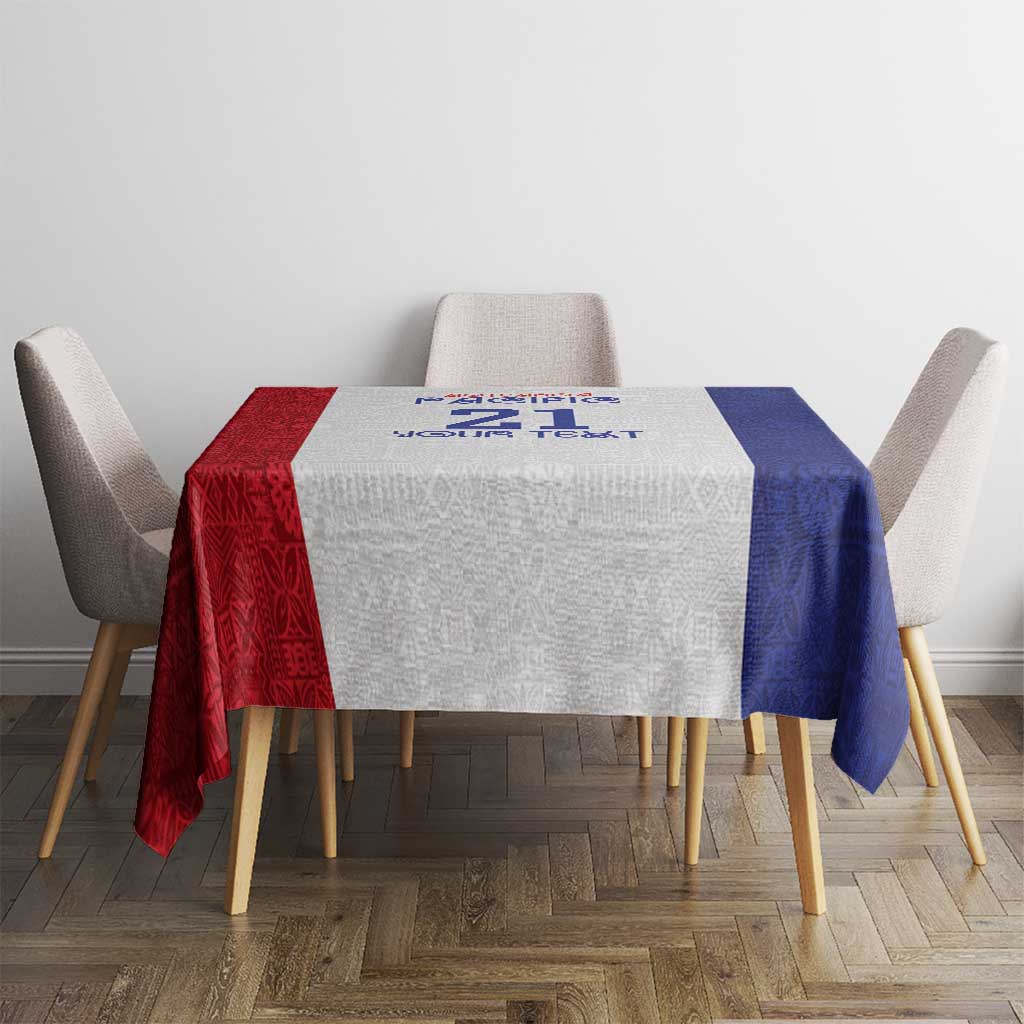 New Zealand Rugby Pacific Personalised Tablecloth Maori Style Tribal Tapa Pattern