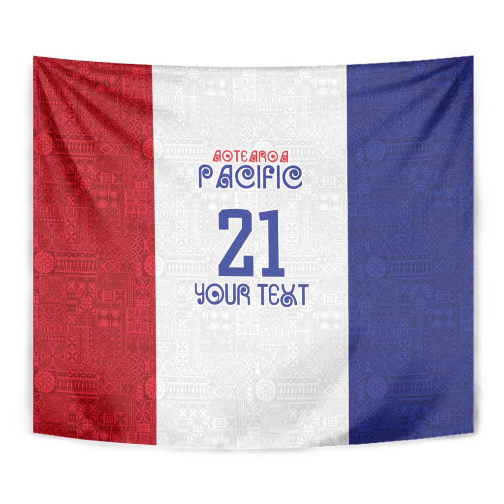 New Zealand Rugby Pacific Personalised Tapestry Maori Style Tribal Tapa Pattern