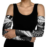 New Zealand Rugby Pacific Personalised Arm Sleeves All Black Maori Pasifika Fern Pattern - Polynesian Pride
