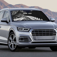 New Zealand Rugby Pacific Personalised Auto Sun Shade All Black Maori Pasifika Fern Pattern - Polynesian Pride