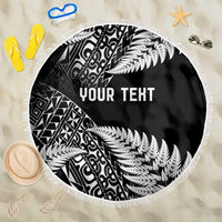 New Zealand Rugby Pacific Personalised Beach Blanket All Black Maori Pasifika Fern Pattern