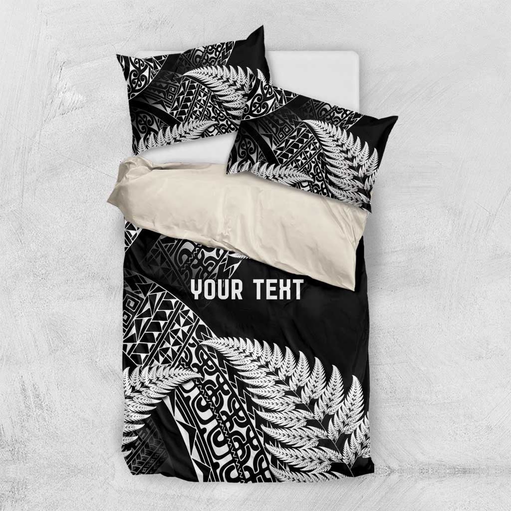 New Zealand Rugby Pacific Personalised Bedding Set All Black Maori Pasifika Fern Pattern
