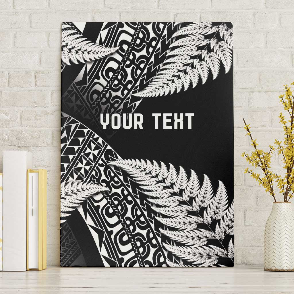 New Zealand Rugby Pacific Personalised Canvas Wall Art All Black Maori Pasifika Fern Pattern