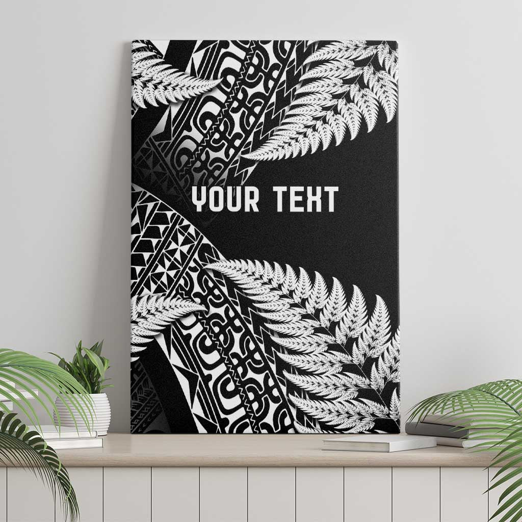 New Zealand Rugby Pacific Personalised Canvas Wall Art All Black Maori Pasifika Fern Pattern