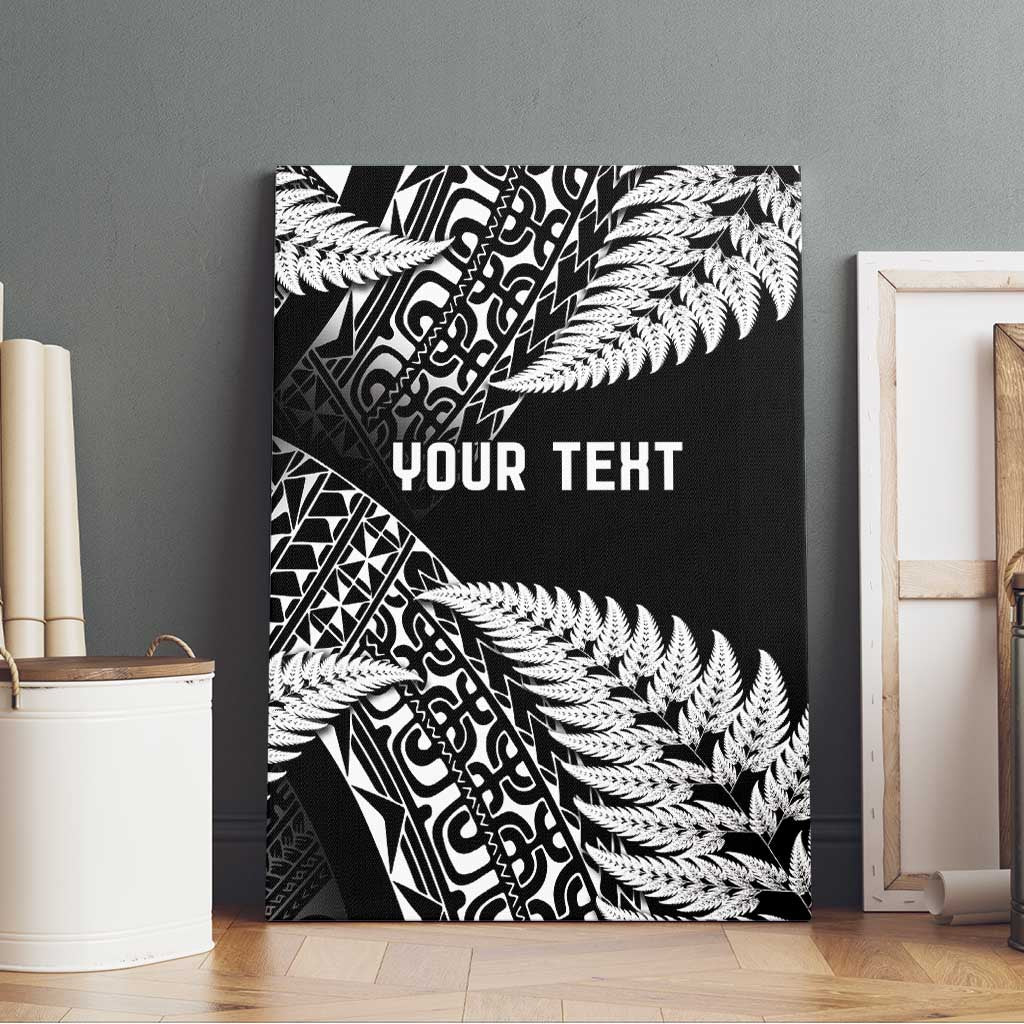 New Zealand Rugby Pacific Personalised Canvas Wall Art All Black Maori Pasifika Fern Pattern
