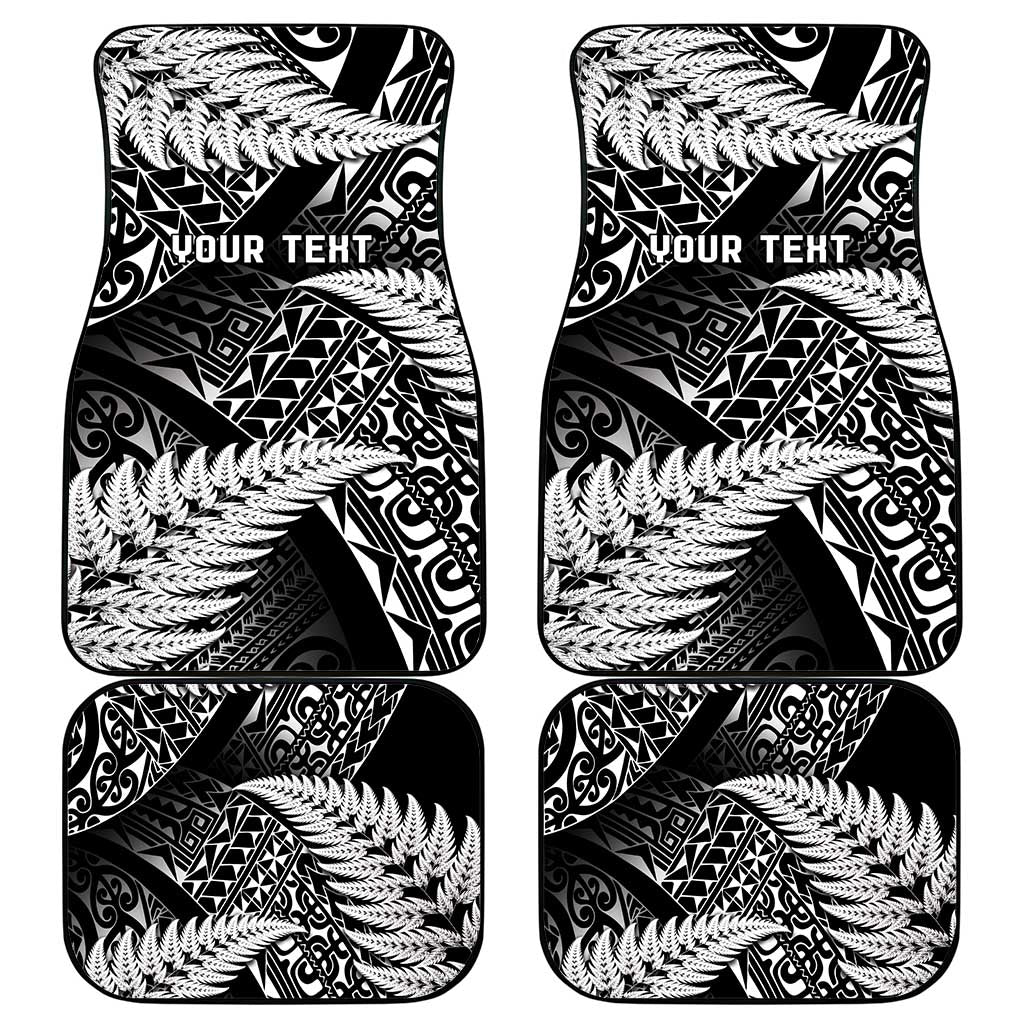 New Zealand Rugby Pacific Personalised Car Mats All Black Maori Pasifika Fern Pattern