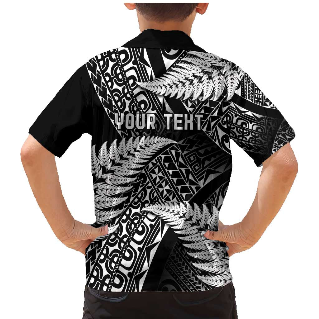 New Zealand Rugby Pacific Personalised Family Matching Mermaid Dress and Hawaiian Shirt All Black Maori Pasifika Fern Pattern