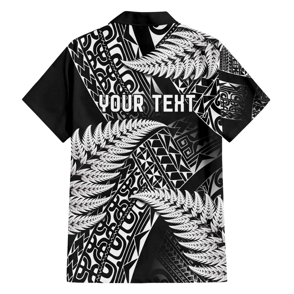 New Zealand Rugby Pacific Personalised Family Matching Off The Shoulder Long Sleeve Dress and Hawaiian Shirt All Black Maori Pasifika Fern Pattern