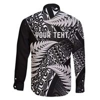 New Zealand Rugby Pacific Personalised Family Matching Short Sleeve Bodycon Dress and Hawaiian Shirt All Black Maori Pasifika Fern Pattern