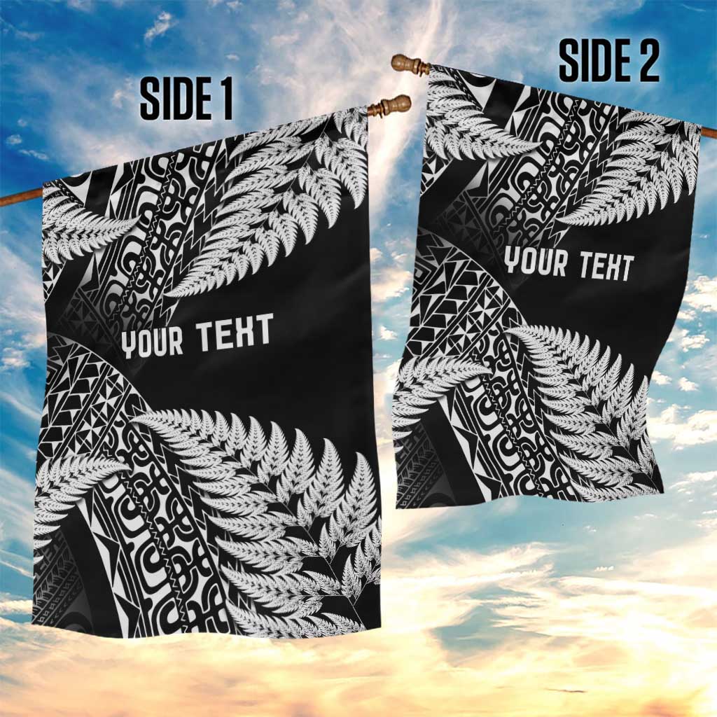 New Zealand Rugby Pacific Personalised Garden Flag All Black Maori Pasifika Fern Pattern