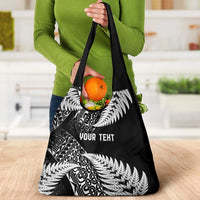 New Zealand Rugby Pacific Personalised Grocery Bag All Black Maori Pasifika Fern Pattern