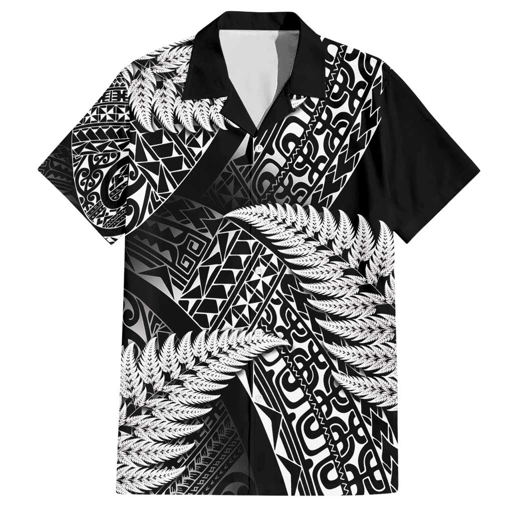 New Zealand Rugby Pacific Personalised Hawaiian Shirt All Black Maori Pasifika Fern Pattern