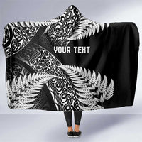 New Zealand Rugby Pacific Personalised Hooded Blanket All Black Maori Pasifika Fern Pattern