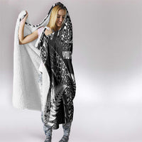 New Zealand Rugby Pacific Personalised Hooded Blanket All Black Maori Pasifika Fern Pattern