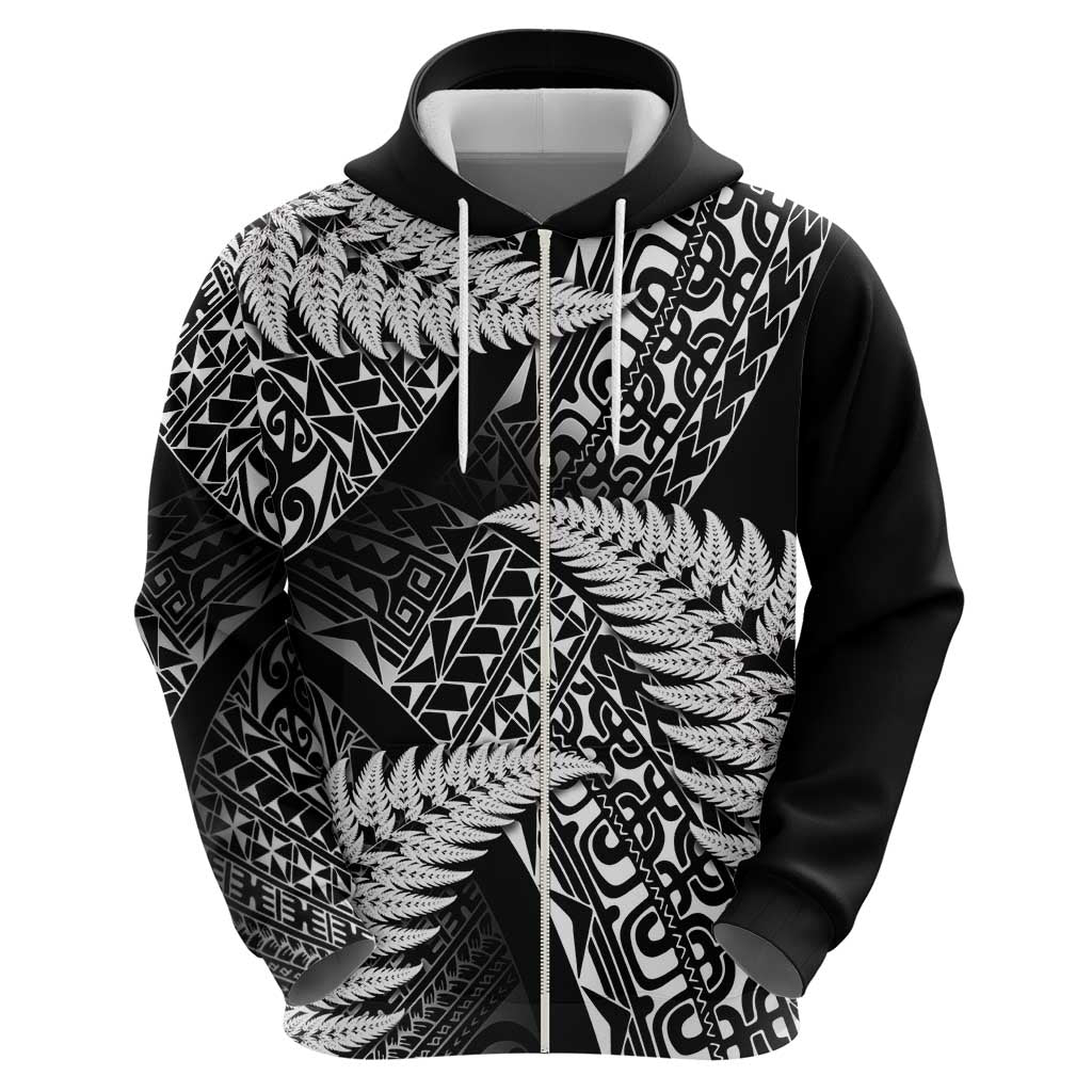 New Zealand Rugby Pacific Personalised Hoodie All Black Maori Pasifika Fern Pattern