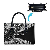 New Zealand Rugby Pacific Personalised Leather Bag All Black Maori Pasifika Fern Pattern - Polynesian Pride